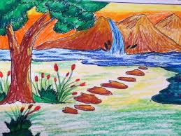 Beautiful Scenery Drawing For Kids In Simple Steps