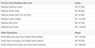 natasha skin care harga