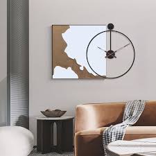 Modern Square Round Wall Clock Canvas