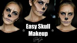 easy skull halloween makeup tutorial
