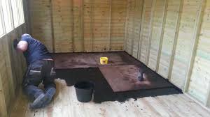 lining the new shed floor you