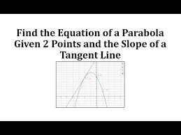 Find The Equation Of A Parabola Given 2