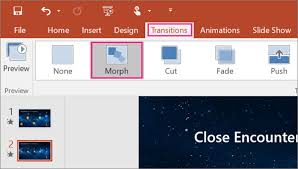 Use The Morph Transition In Powerpoint Office Support