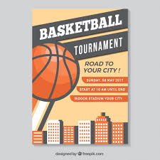 Basketball Tournament Brochure Vector Free Download