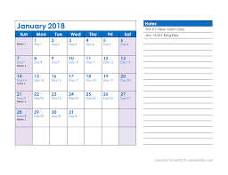 2018 Yearly Julian Calendar Free Printable Templates