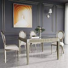 Square Mirrored Dining Table