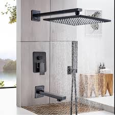 Black Shower System Set 3 Function
