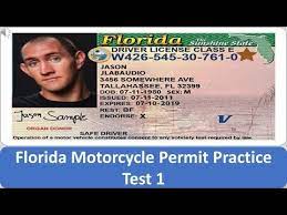 florida motorcycle permit practice test