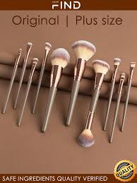 10pcs super large brown makeup brushes