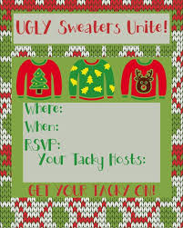 ugly sweater party time free printable