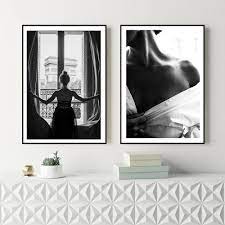 Черно-белые сексуальные постеры с окошком для девушек модные красивые  женские постеры настенные художественные картинки для гостиной домашний  декор | AliExpress