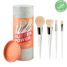 glitter power face and eye brushes set