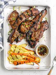 grilled steak tips with soy marinade