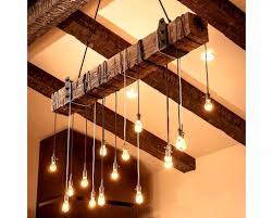 Rustic Wood Beam Lighting Industrial Chandelier Id Lights