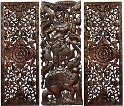 Carved Wood Wall Art Decor