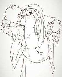 See more of kartun muslimah on facebook. Gambar Sketsa Kartun Anime Keren Gambar Sketsa Kartun Anime Kerenhttp Kumpulangambarhade Blogspot Com 2020 01 Gambar Sketsa Kartu Art Drawings Hijab Line Art