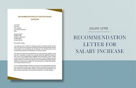 recommendation letter for salary