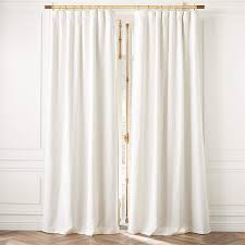 warm white linen window curtain panel