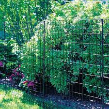 No Dig Black Metal Garden Fence Panel