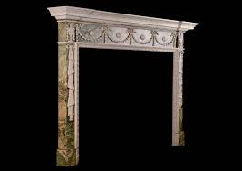 A Faux Marble Adam Style Wood Fireplace