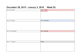Free Printable Calendars Weekly