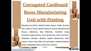 Corrugated Cardboard Boxes Manufacturing Unit With Printing