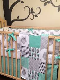 owl baby boy crib bedding sheet