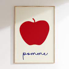 Pomme Apple Wall Print Apple Print