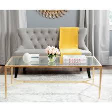 Gold Glass Coffee Table Fox2547a