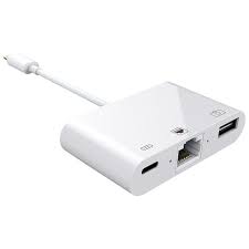 A general observation with the apple products is that they will attempt to draw the often, if a charger is unable to supply the proper amount of current the voltage output will drop. Nk 107 3 In 1 Ethernet Usb 8 Pin Charging Female Ports To 8 Pin Male Otg Digital Video Converte Buy From 21 On Joom E Commerce Platform
