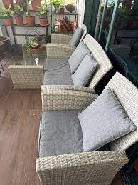 Beaumont Rattan Outdoor Sofa Set Grey