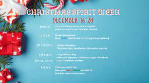 Maybe christmas perhaps means a little bit more. — dr. Christmas Spirit Week 2020 Crown Point Christian School Private Middle School For St John