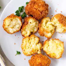 fried mac and cheese bites cooking