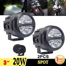 Details About 2x 3inch 20w Led Work Light Spot Round Driving Head Lamp Offroad Motorcycle 4wd
