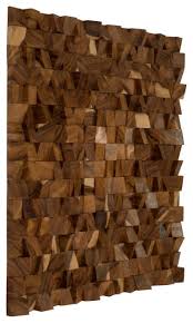 Blocks Wall Art Chamcha Wood Natural