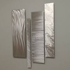 Silver Metal Wall Art Modern Metal Wall