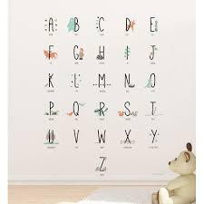 Woodland Animal Alphabet Wall Decal Set