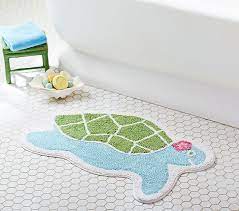 turtle shaped kids bath mat pottery