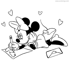 Currently, we propose disney valentine coloring pages to print for you, this article is similar with kids print out coloring pages. Disney Valentines Day Coloring Pages Minnie Mouse Drawing A Card Xcolorings Com