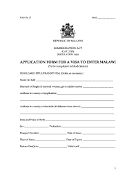 The application an organization must use is shown in t. Malawi Immigration Passport Forms Pdf Download Fill Online Printable Fillable Blank Pdffiller