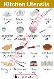 kitchen utensils voary words in