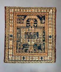 vine blue rust dagestan kazak rug