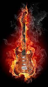 flaming guitar 3d alternative emo
