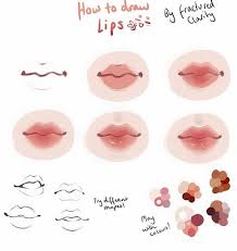 step lip drawing tutorials