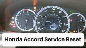 2016 honda accord service light reset