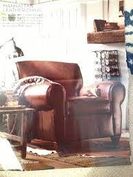 Pottery Barn Manhattan Leather Chair
