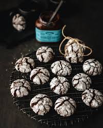 hazelnut cocoa crinkle cookies