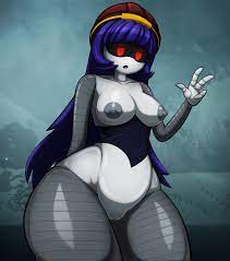 2023 absurd res areola areolae big ass big butt big hips big  thighs breasts doll (murder drones) female only four fingers glitch  productions grey areola grey areolae grey body