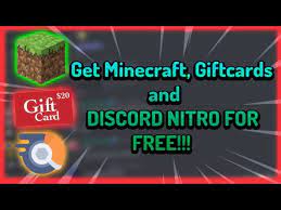 get minecraft giftcards discord nitro