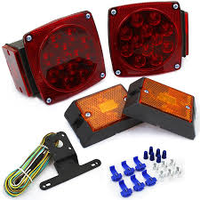 12 Volt Led Submersible Universal Mount Combination Trailer Tail Light Xtremepowerus